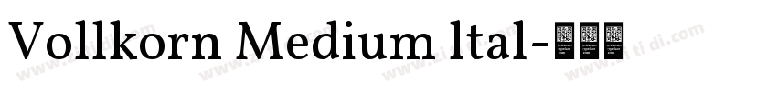 Vollkorn Medium ltal字体转换
